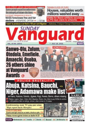 18072021 - Sanwo-Olu, Zulum, Otedola, Emefiele, Amaechi, Osoba, 26 others shine at Vanguard Awards