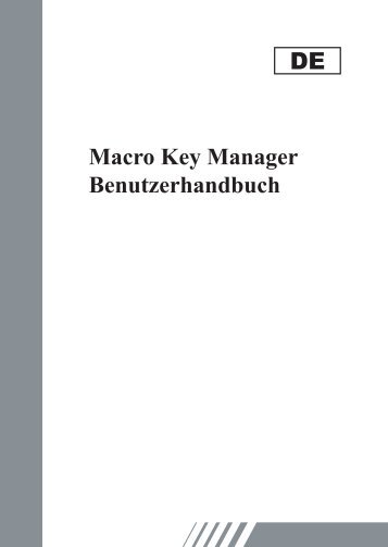 Macro Key Manager Benutzerhandbuch DE