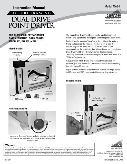 Dual-Drive Point driver - Logan Graphic Products, Inc.
