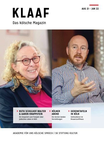 KLAAF Das kölsche Magazin Aug 21 - Jan 22