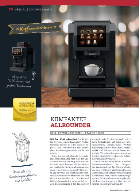 Gewinner Technik: Cooking Award 2021