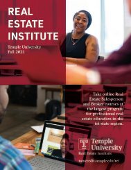 Real Estate Institute - Fall 2021 Brochure