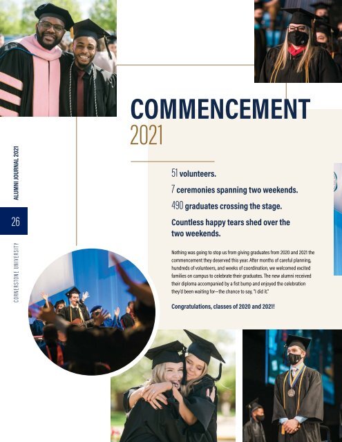 Cornerstone University Alumni Journal 2021