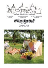 Pfarrbrief - Drei Kirchen mitten in Alfter