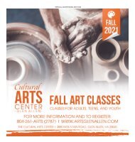 Cultural Arts Center - Fall Art Classes 2021