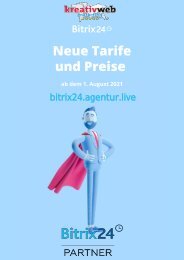 Neue Tarife und Preise Bitrix24 ab 01.08.2021 - kreativ web marketing - Goldpartner