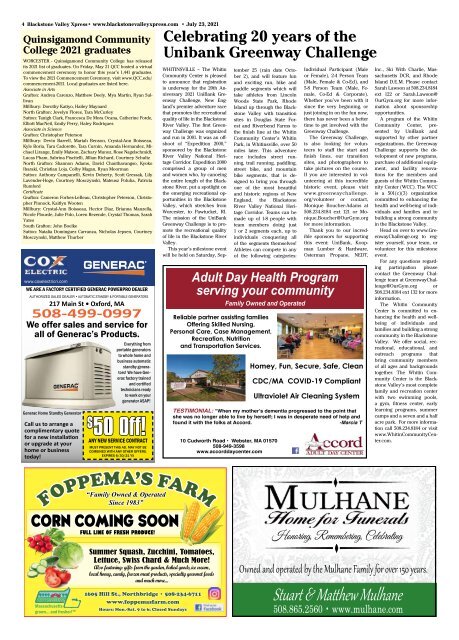 Blackstone Valley Xpress July 23 2021 Issue