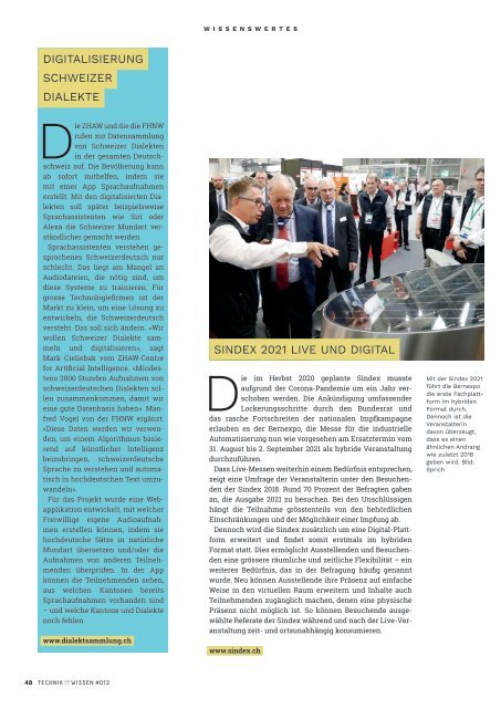 Printmagazin TECHNIK und WISSEN - Ausgabe 013