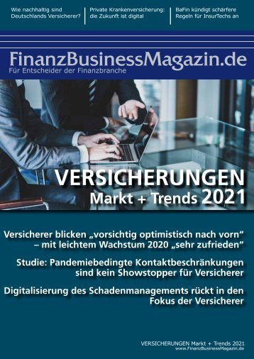 FinanzBusinessMagazin VERSICHERUNGEN Markt + Trends 2021