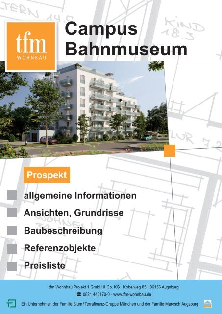 Campus Bahnmuseum – moderne Studenten-Apartments und Penthäuser in Augsburg-Hochfeld von tfm Wohnbau