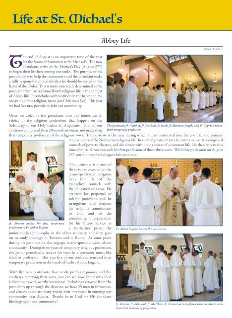 News from St. Michael's Preparatory School • www.StMichaelsPrep ...