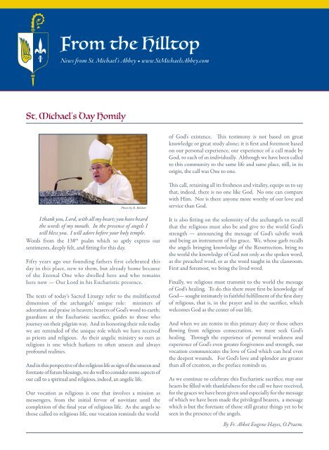 News from St. Michael's Preparatory School • www.StMichaelsPrep ...