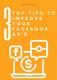 3 Top Tips To Improve Your Facebook Ad's