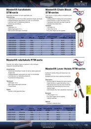 Masterlift Chain Block STM-series Masterlift Lever ... - Kwint groep