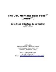 The OTC Montage Data Feed SM - Nasdaq Trader