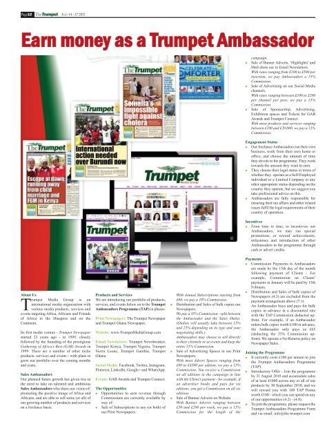 The Trumpet Newspaper Issue 549 (July 14 - 27 2021)