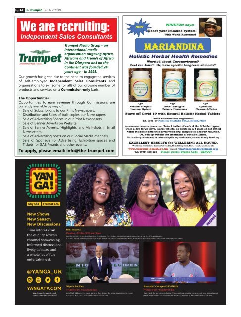 The Trumpet Newspaper Issue 549 (July 14 - 27 2021)