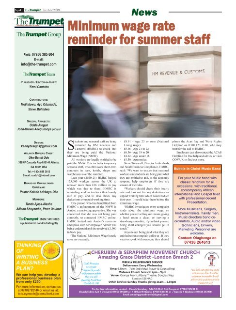 The Trumpet Newspaper Issue 549 (July 14 - 27 2021)