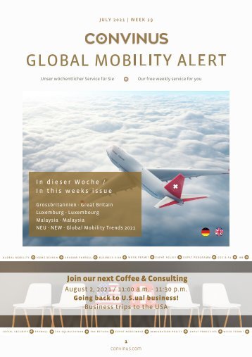 CONVINUS Global Mobility Alert Week 29