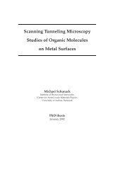 Scanning Tunneling Microscopy Studies of Organic Molecules on ...