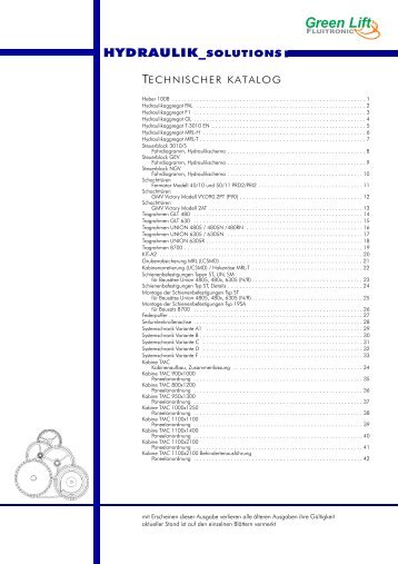 Techkataloge - P+S Aufzüge GmbH