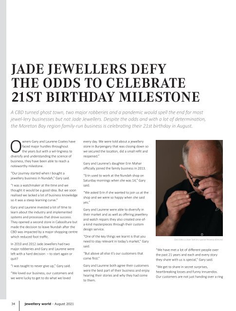 Jewellery World Magazine - August 2021