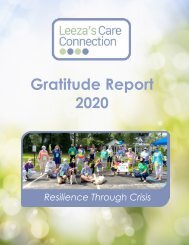 Leeza's Care Connection Gratitude Report 2020