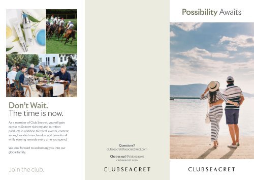 Club Seacret Trifold Brochure