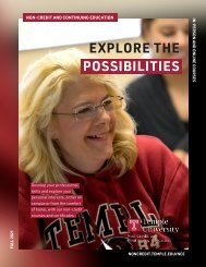 Temple University's Office of Non-Credit and Continuing Education Digital Brochure - Fall 2021