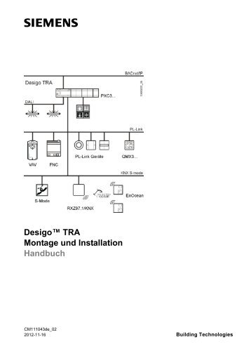 Desigo TRA Montage und Installation - Handbuch - Siemens