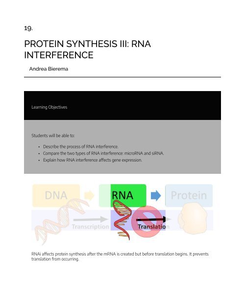 An Interactive Introduction to Organismal and Molecular Biology, 2021