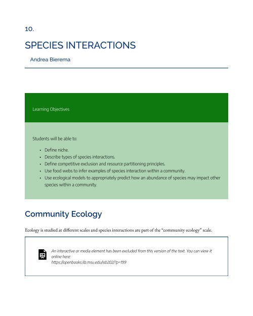 An Interactive Introduction to Organismal and Molecular Biology, 2021