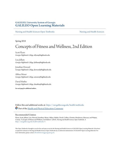 Concepts of Fitness and Wellness 2e, 2018