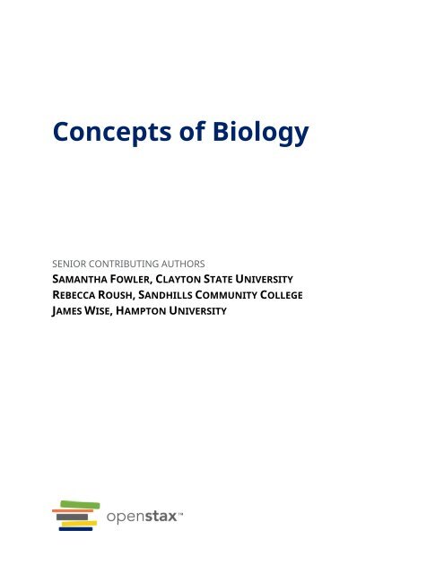 Concepts of Biology, 2013