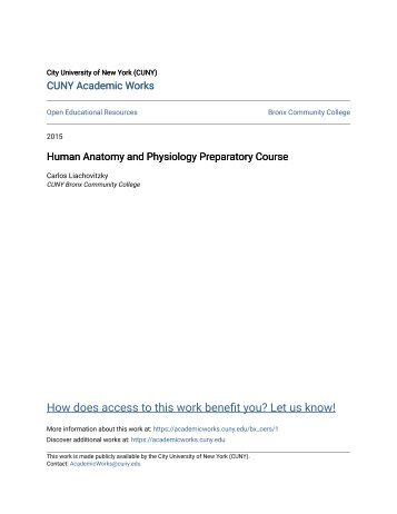 Human Anatomy and Physiology Preparatory Course, 2015