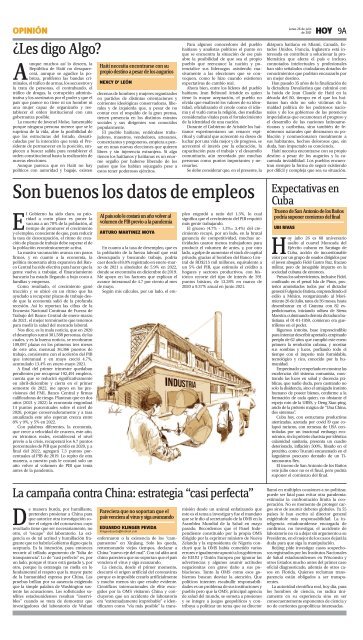 Edición impresa HOY, lunes 26 de julio, 2021