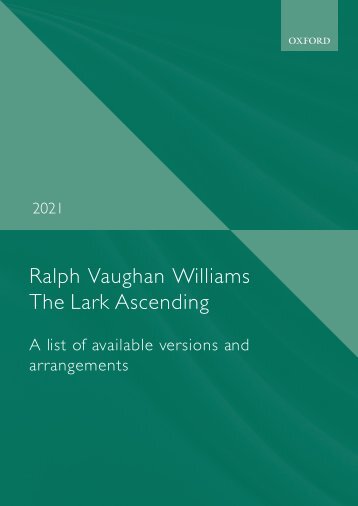 Vaughan Williams The Lark Ascending versions