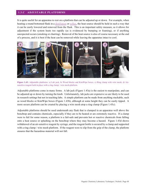 Organic Chemistry Laboratory Techniques, 2016a