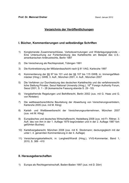 Schriftenverzeichnis - Uni Mainz