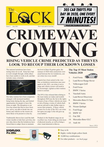 Stoplock Newspaper - 'Crimewave Coming'