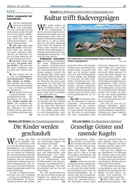 Mittelbadische Presse: Schöne Ferien 2021