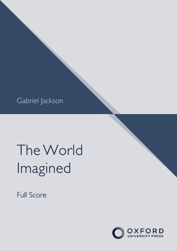 Gabriel Jackson - The World Imagined, Full Score