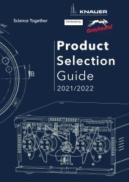 KNAUER Product Selection Guide 2021