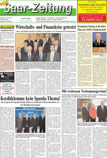 Wirtschafts- und Finanzkrise getrotzt - Saar-Zeitung