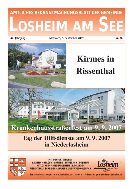 7. bis 29. September - Gemeinde Losheim am See
