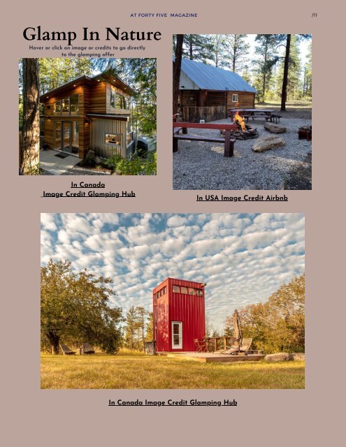 Glamping: An Extraordinary Escape AT FORTY FIVE Magazine Issue 2021 04