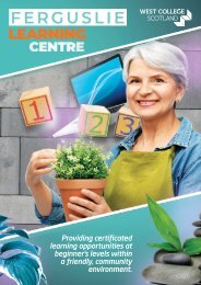 Ferguslie Learning Centre - August Starts 2021