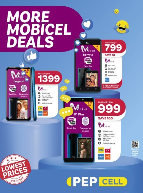 mobicel phones prices at pep 2021