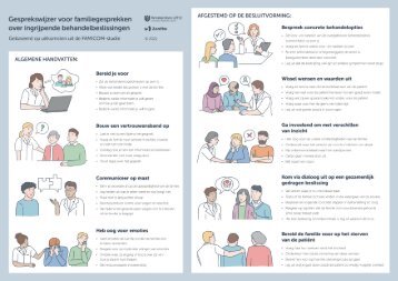 Gesprekswijzer Familiegesprekken 