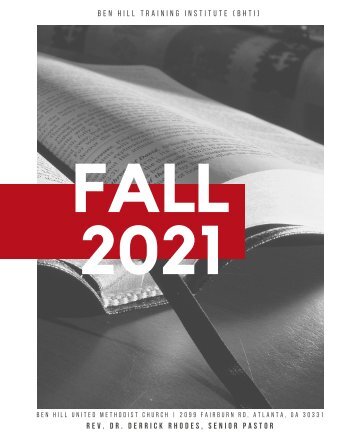 2021 Ben Hill Training Institute Catalog
